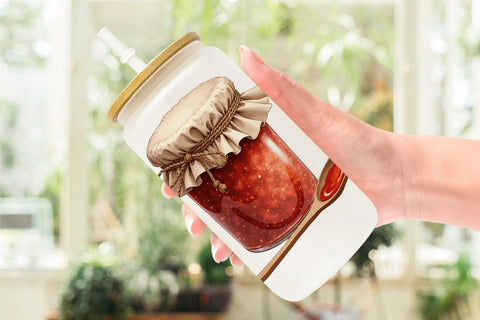 Glass Can Vintage Farmhouse Christmas Sublimation artnoy 