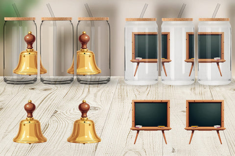 Glass Can Vintage School Day Sublimation artnoy 