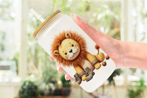 Glass Can Vintage Toy Animals Sublimation artnoy 