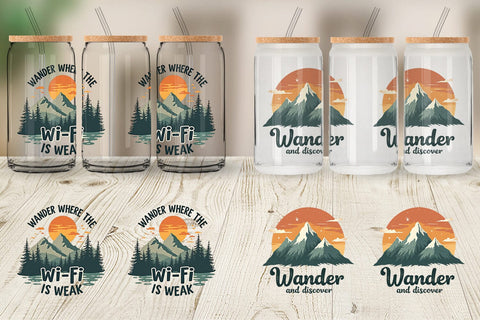 Glass Can Vintage Wanderlust Quotes Sublimation artnoy 