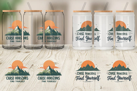 Glass Can Vintage Wanderlust Quotes Sublimation artnoy 