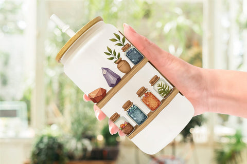 Glass Can Vintage Witchy Vibes Sublimation artnoy 