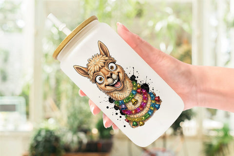 Glass Can Wacky Easter Animal Portrait Sublimation artnoy 