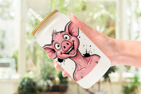 Glass Can Wacky Easter Animal Sublimation artnoy 