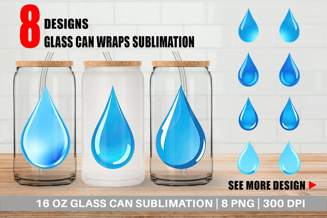 Glass Can Water Droplet Sublimation artnoy 