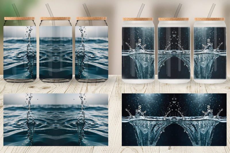 Glass Can Water Splash - So Fontsy