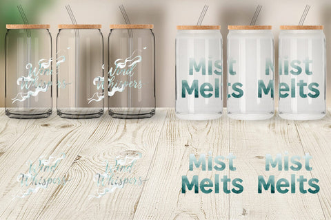 Glass Can Watercolor Celestial Mental Health Art Sublimation artnoy 
