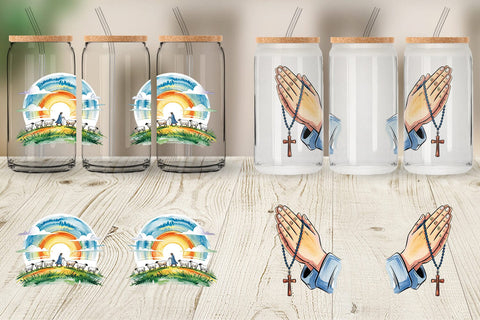 Glass Can Watercolor Christian Sublimation artnoy 