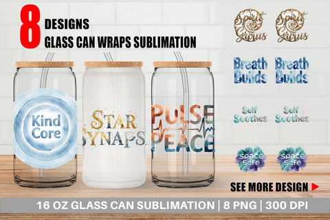 Glass Can Watercolor Crystalline Mindset Quotes Sublimation artnoy 