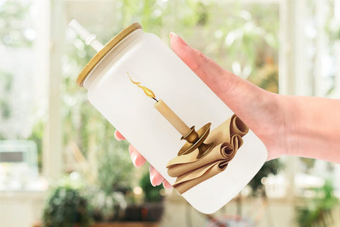 Glass Can Watercolor Dark Academia Creatures Sublimation artnoy 