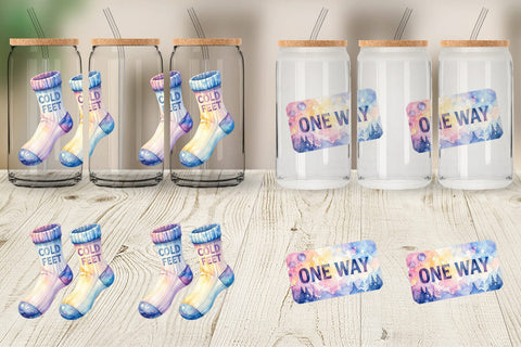 Glass Can Watercolor Funny Broke Traveler Quotes Sublimation artnoy 
