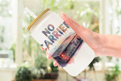 Glass Can Watercolor Funny Dial-Up Internet Art Sublimation artnoy 