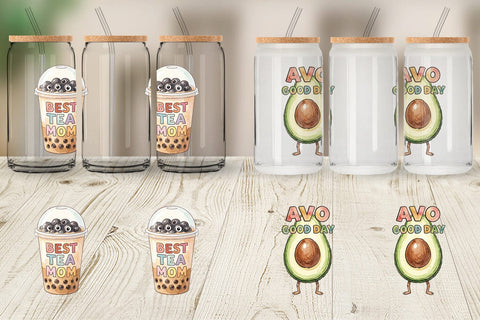 Glass Can Watercolor Funny Foodie Mom Puns Art Quotes Sublimation artnoy 