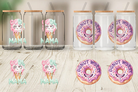 Glass Can Watercolor Funny Foodie Mom Puns Art Sublimation artnoy 