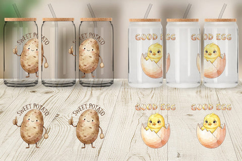 Glass Can Watercolor Funny Foodie Mom Puns Art Sublimation artnoy 
