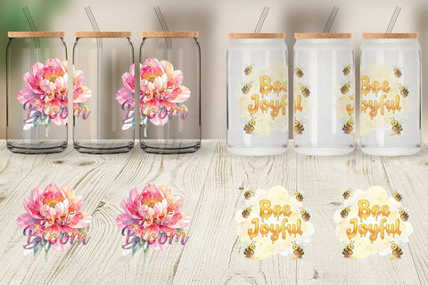 Glass Can Watercolor Funny Punny Garden Quotes Sublimation artnoy 