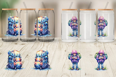 Glass Can Watercolor Funny Sarcastic Camping Gear Sublimation artnoy 