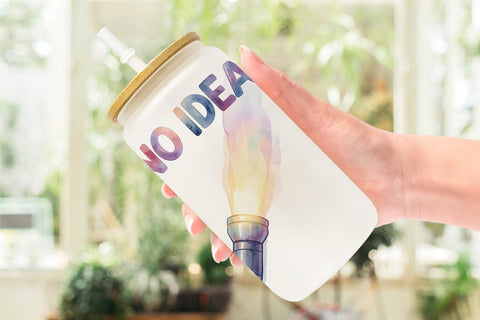 Glass Can Watercolor Funny Sarcastic Gear Quotes Sublimation artnoy 