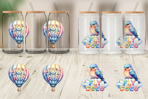 Glass Can Watercolor Grumpy Sky Travel Quotes Sublimation artnoy 