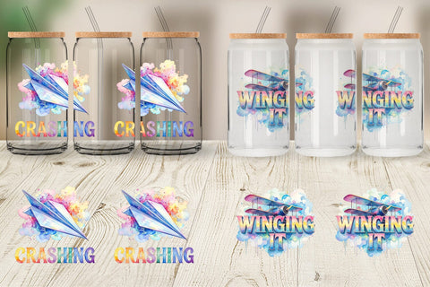 Glass Can Watercolor Grumpy Sky Travel Quotes Sublimation artnoy 