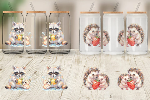 Glass Can Watercolor Magical Forest Motherhood Sublimation artnoy 