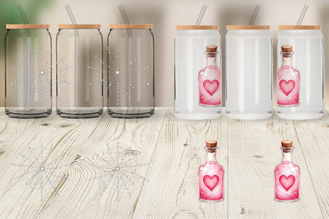 Glass Can Watercolor Pastel Goth Cuties Sublimation artnoy 