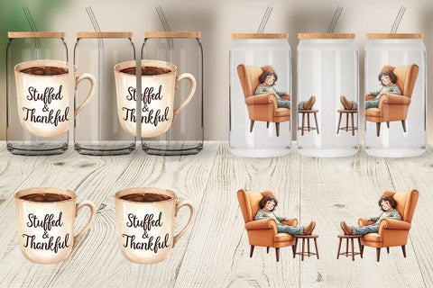 Glass Can Watercolor Post Feast Coma Sublimation artnoy 