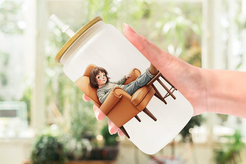 Glass Can Watercolor Post Feast Coma Sublimation artnoy 