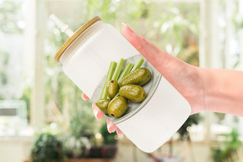 Glass Can Watercolor Quirky Thanksgiving Dishes Sublimation artnoy 