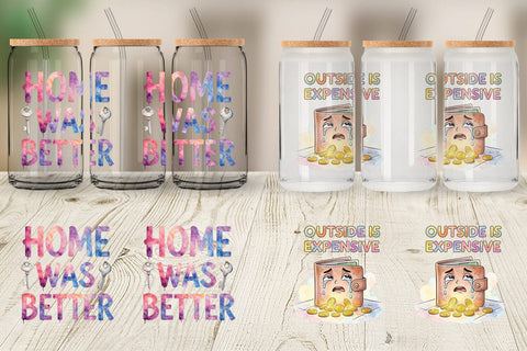 Glass Can Watercolor Reluctant Explorer Quotes Sublimation artnoy 