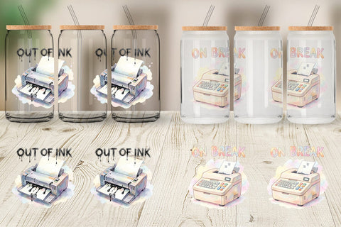 Glass Can Watercolor Sarcastic 90s Office Quotes Sublimation artnoy 