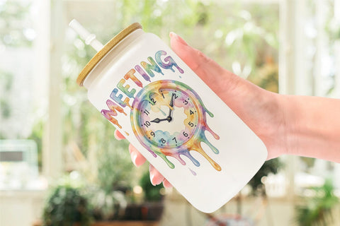 Glass Can Watercolor Sarcastic 90s Office Quotes Sublimation artnoy 