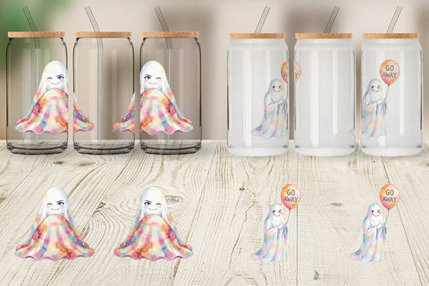 Glass Can Watercolor Sarcastic Introvert Ghost Sublimation artnoy 