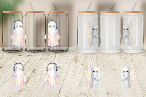 Glass Can Watercolor Sarcastic Introvert Ghost Sublimation artnoy 