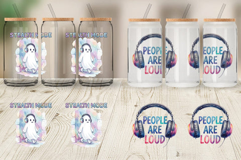Glass Can Watercolor Sarcastic Introvert Quotes Sublimation artnoy 