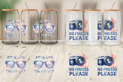 Glass Can Watercolor Sarcastic Introvert Quotes Sublimation artnoy 