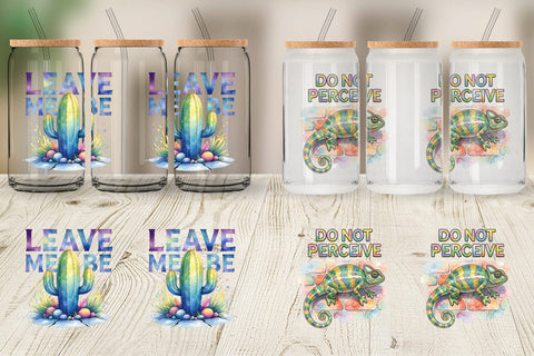 Glass Can Watercolor Sarcastic Introvert Quotes Sublimation artnoy 
