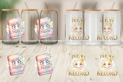 Glass Can Watercolor Sarcastic Retro Gaming Quotes Sublimation artnoy 