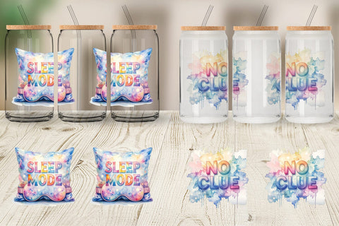 Glass Can Watercolor Sarcastic Wanderlust Quotes Sublimation artnoy 
