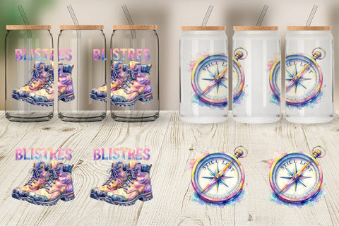 Glass Can Watercolor Sarcastic Wanderlust Quotes Sublimation artnoy 