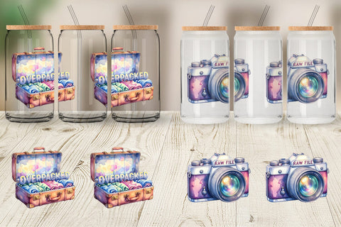 Glass Can Watercolor Sarcastic Wanderlust Quotes Sublimation artnoy 