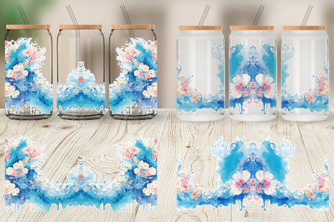 Glass Can Watercolor Splash Wave SVG artnoy 