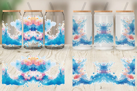 Glass Can Watercolor Splash Wave SVG artnoy 