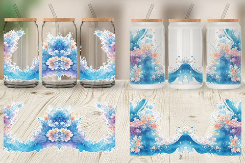 Glass Can Watercolor Splash Wave SVG artnoy 