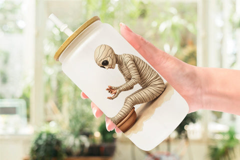 Glass Can Watercolor Spooky Self Care Sublimation artnoy 