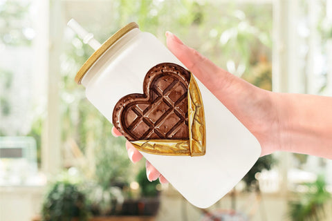 Glass Can Watercolor Sweet Easter Heart Treats Sublimation artnoy 
