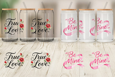 Glass Can Watercolor Sweetheart Quotes Sublimation artnoy 