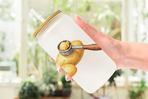 Glass Can Watercolor Thanksgiving Kitchen Chaos Sublimation artnoy 