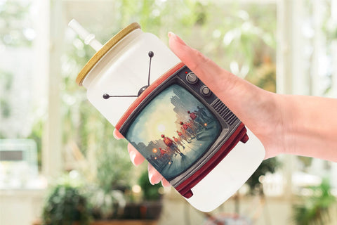 Glass Can Watercolor Thanksgiving Parade Sublimation artnoy 