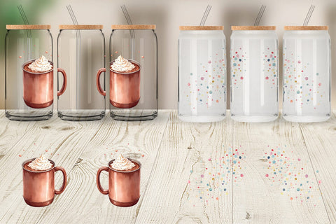 Glass Can Watercolor Thanksgiving Parade Sublimation artnoy 